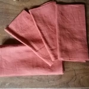 New Ballard 4 Piece Linen Napkin Set Spice Color